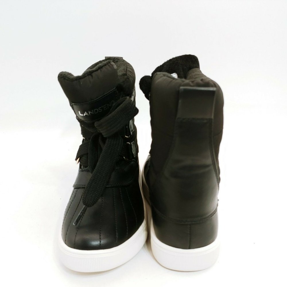 Lands End Womans Lace Up Front Ankle Snow Boots 6 - Picture 3 of 10